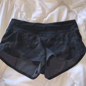 Black Camo Lululemon Speed-up Shorts